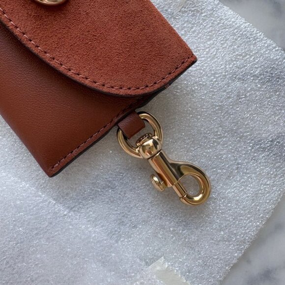 New! COACH Turnlock Card Case 1941 Saddle - Picture 7 of 9